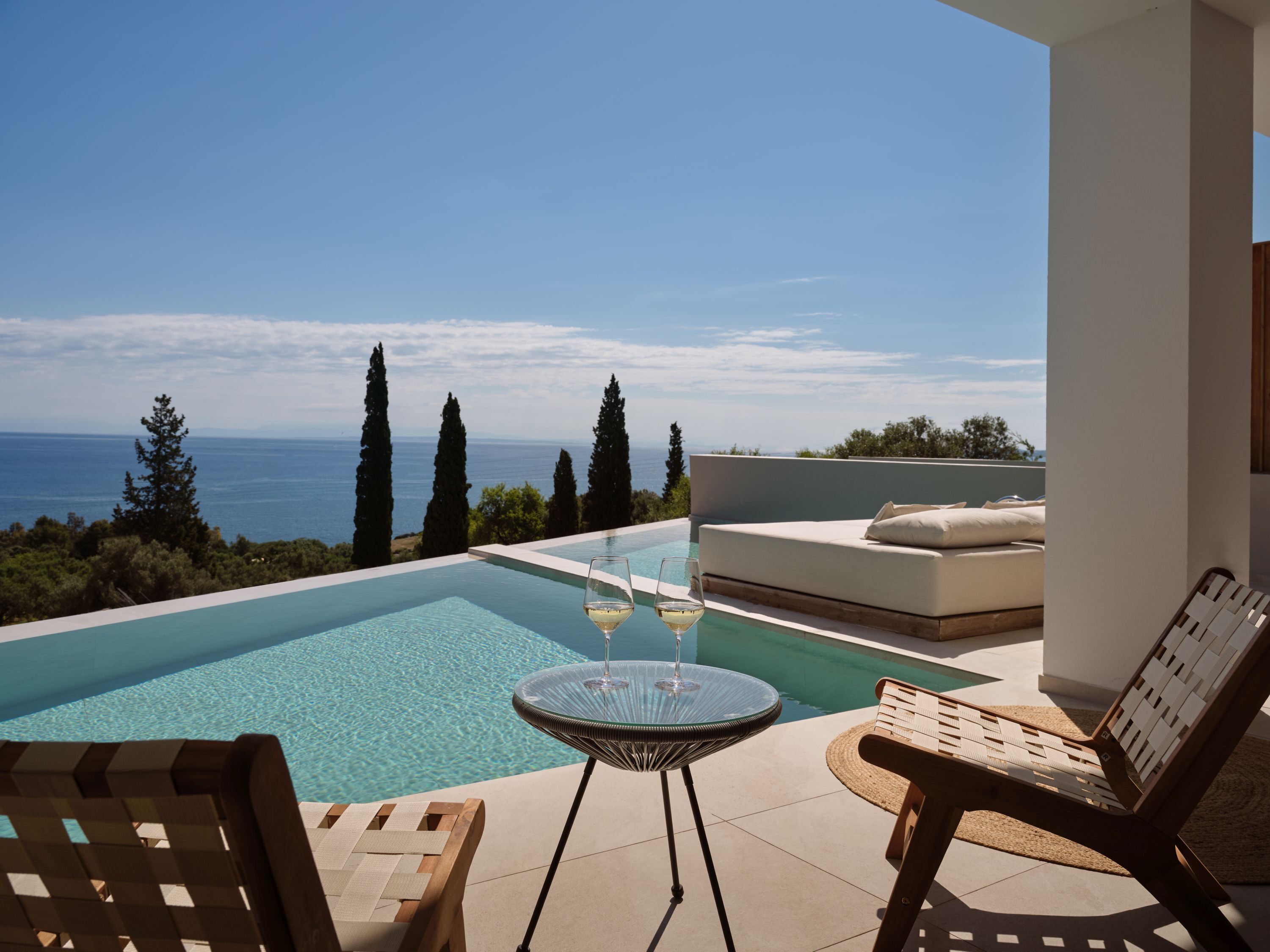 Suite clásica, vistas al mar | Terraza o patio