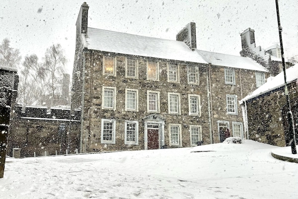 St John's Jailhouse Exterior | A Snowy Winter Scene
