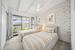 3 bedrooms, desk, iron/ironing board, travel cot