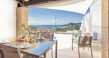 Domus Aura villa in Sardinia with sea view and pool