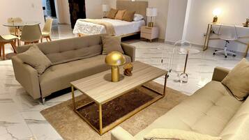 Family Studio Suite, Mountain View | Desk, laptop workspace, blackout drapes, free WiFi