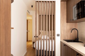 Apartamento | 1 quarto, espaço de trabalho para notebook, roupa de cama