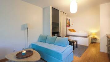 Apartment | Living area | Fireplace