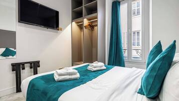 1 habitación y ropa de cama