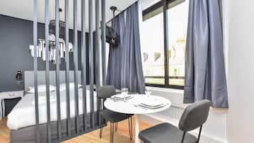 1 bedroom, laptop workspace, iron/ironing board