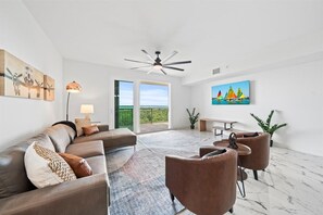 TV, offices - RIVER FLY IN: Coastal Penthouse, Panoramic Views (Merritt Island)