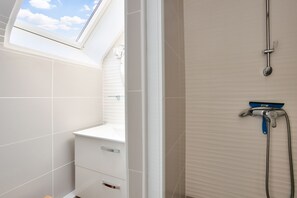 Shower, hair dryer