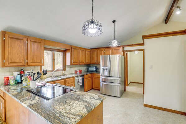 House (5 Bedrooms) | Interior - Peek-a-boo Lake Views & Yard: Windham Home (Windham)