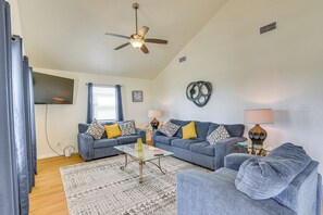 Front of property - Walk to Beach: Gulf-view Home in Surfside Beach! (Freeport)