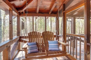 House (1 Bedroom) | Interior - Hot Tub & Games: Ridgetop Cabin in Blue Ridge! (Blue Ridge)