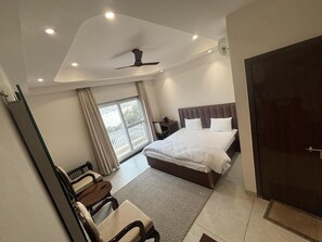 Executive Double Room, Balcony | In-room safe, desk, laptop workspace, blackout curtains - ISKCON Prayagraj Guest House (Prayagraj)