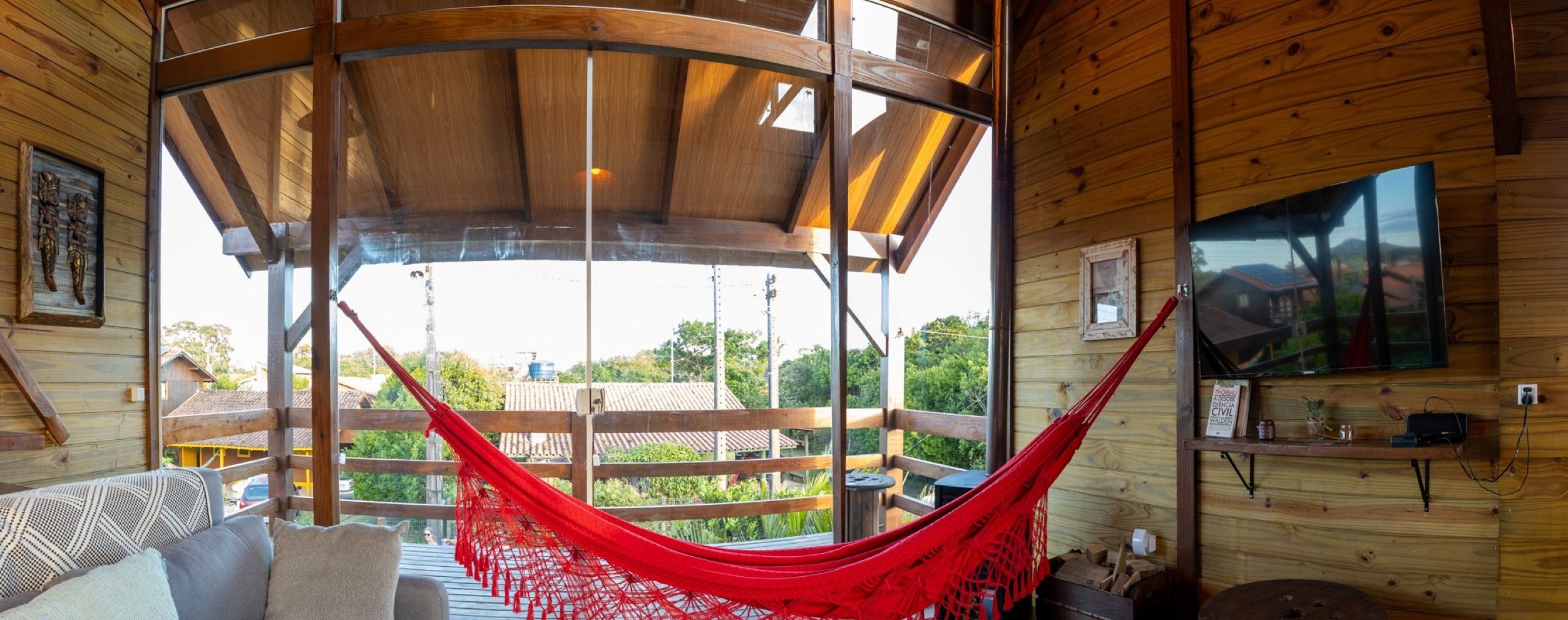 Honeymoon Cabin, Hot Tub, Lagoon View | Living area | 50-inch Smart TV with digital channels, Netflix, pay films