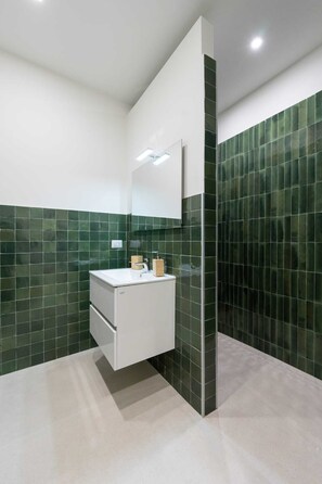 Regadera, secadora de cabello, bidet, toallas 