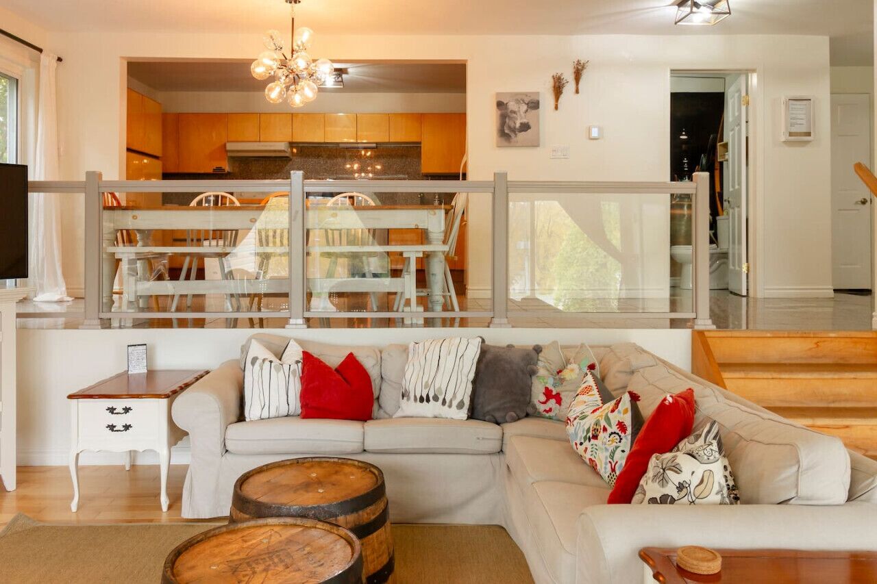 Televisión y chimenea 