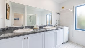 Shower, jetted tub