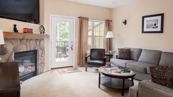 TV, fireplace, DVD player