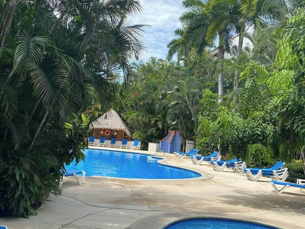 A heated pool