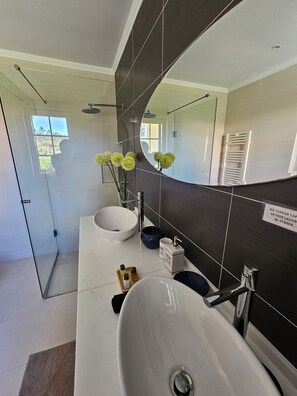 Dusche, Haartrockner, Bidet, Handtücher