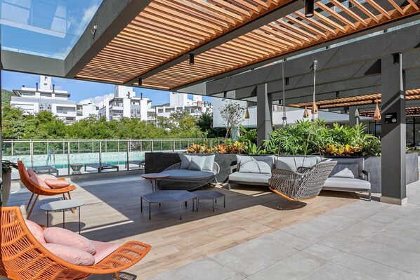 Terrace/patio - WI-FI 500mb | Foodhall | Pool #CORG05 (Florianópolis)