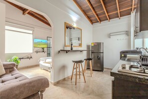 Studio, 1 grand lit et 1 canapé-lit, coin cuisine | Cuisine privée