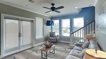 House, Multiple Beds, Patio, Beach View (Seaside Serenity) | Living area | 42-inch flat-screen TV with digital channels