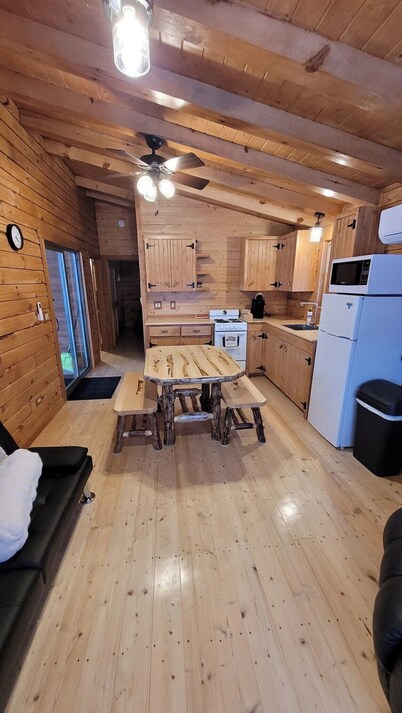 The Cabin at Lake Elsie, a 2-bedroom log cabin with AC near Hankinson, ND