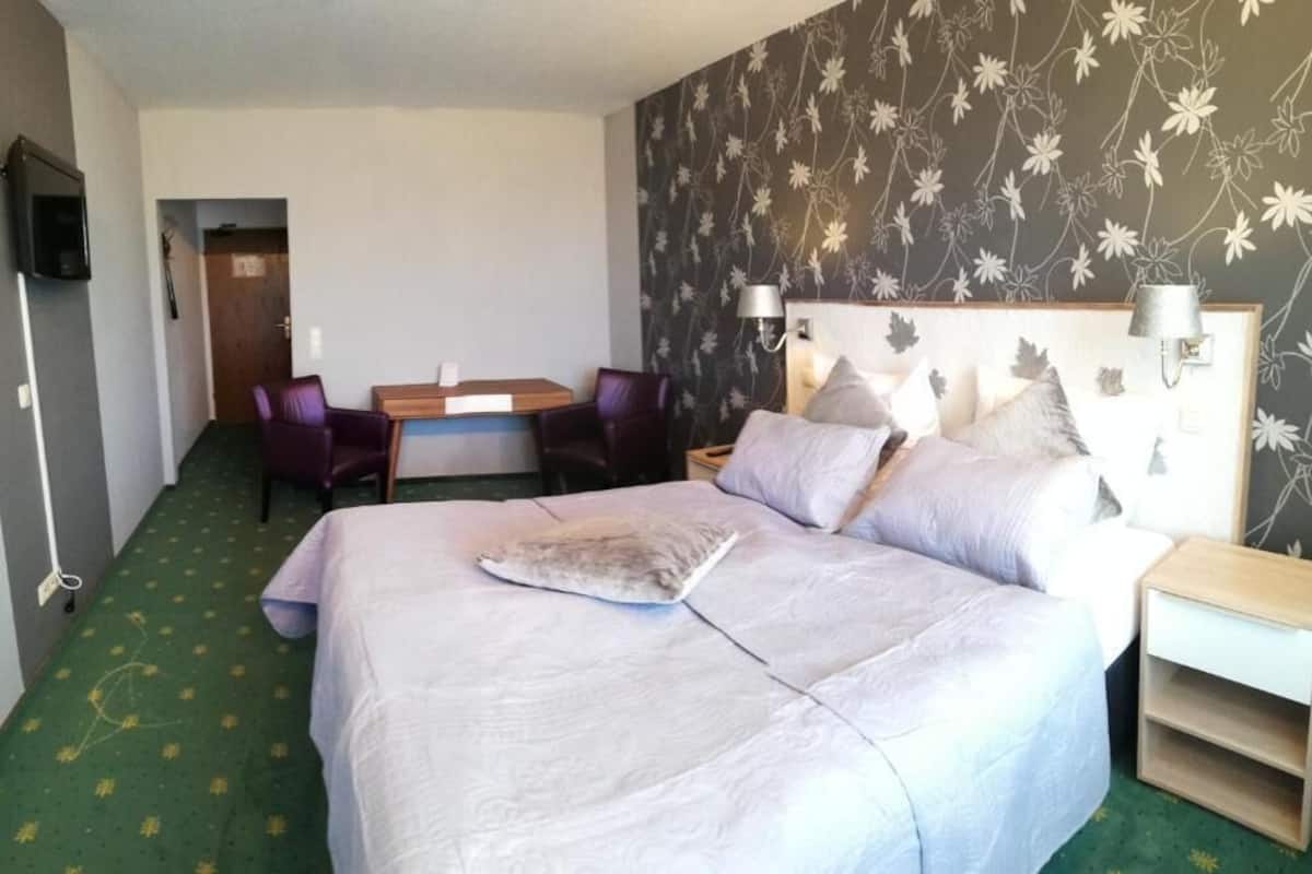 Double Room | Bathroom | Shower, hair dryer, towels, soap