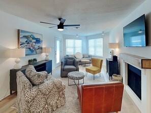 Condo, Multiple Beds, Balcony, Pool View (#211 - No Pets) | Living area - Fantasea Cove by Silver Sands Vacation Rentals (Port Aransas)
