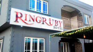 A hotel sign with the name "RINGRUBY HOTEL" in large, bold letters. - Ringruby Hotel, United Estate (Lekki)