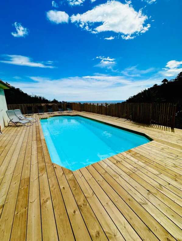 A heated pool