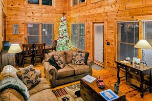 TV, fireplace, DVD player, foosball