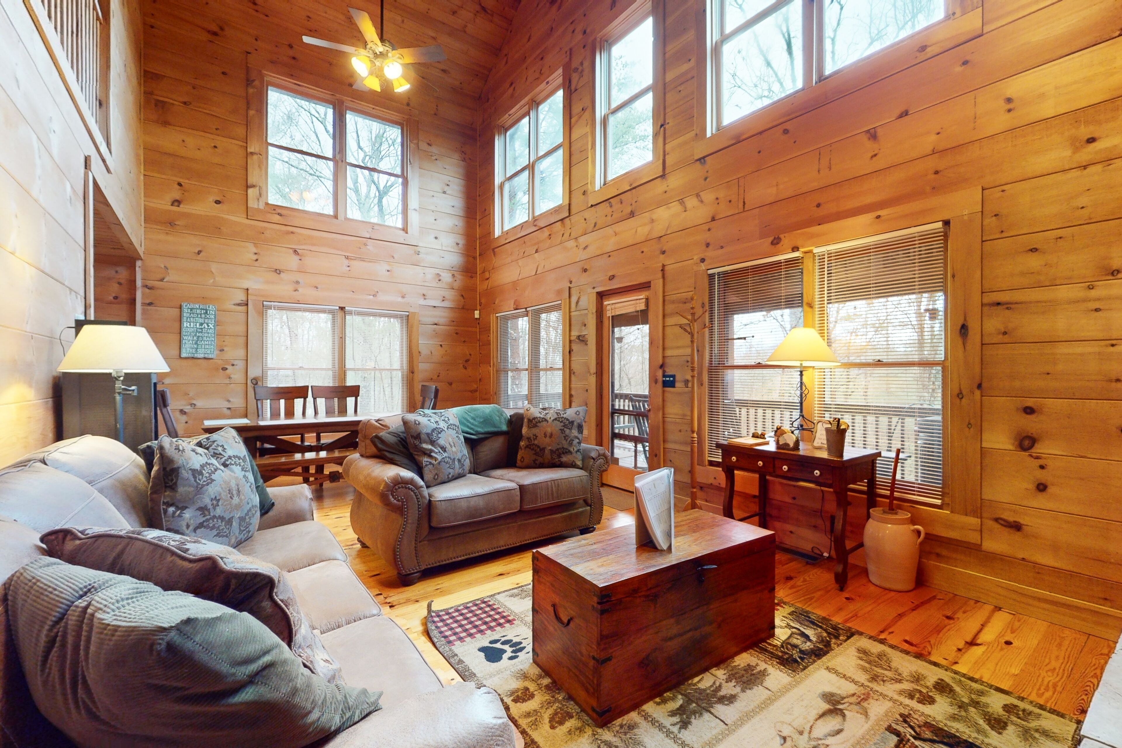 TV, fireplace, DVD player, foosball