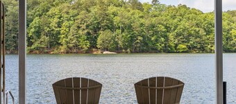 Lake Allatoona house with private dock, hot tub & fire pit. Family and groups!