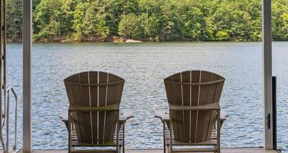 Lake Allatoona house with private dock, hot tub & fire pit. Family and groups!