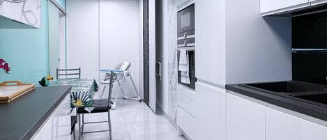 Microwave, oven, stovetop, dishwasher