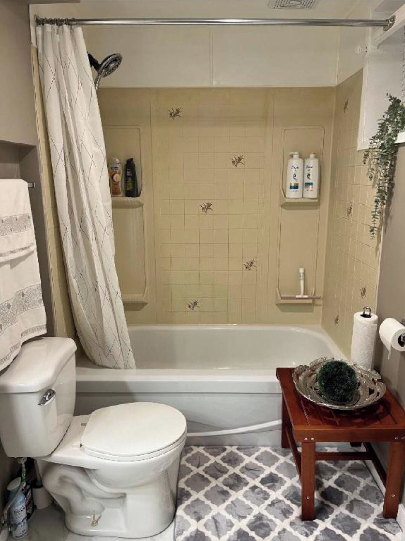 Secadora de cabello, bidet, toallas, jabón 