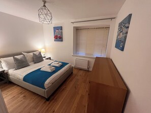 3 bedrooms, iron/ironing board, travel cot, WiFi