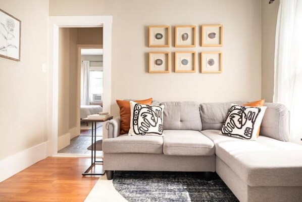 Smart TV, books, computer monitors - Charming 2-bedroom apartment with parking in lovely Somerville (Somerville)