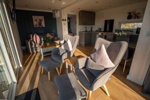 Interior - Luxury Cabin with Hot Tub & Hill Views (Newton Stewart)