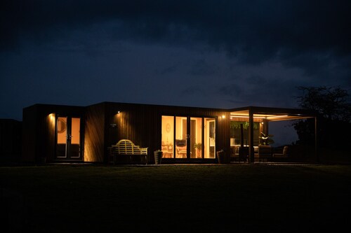Luxury Cabin with Hot Tub & Hill Views