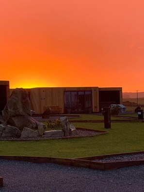 Exterior - Luxury Cabin with Hot Tub & Hill Views (Newton Stewart)