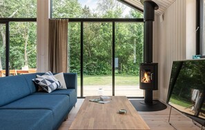 Smart TV y chimenea