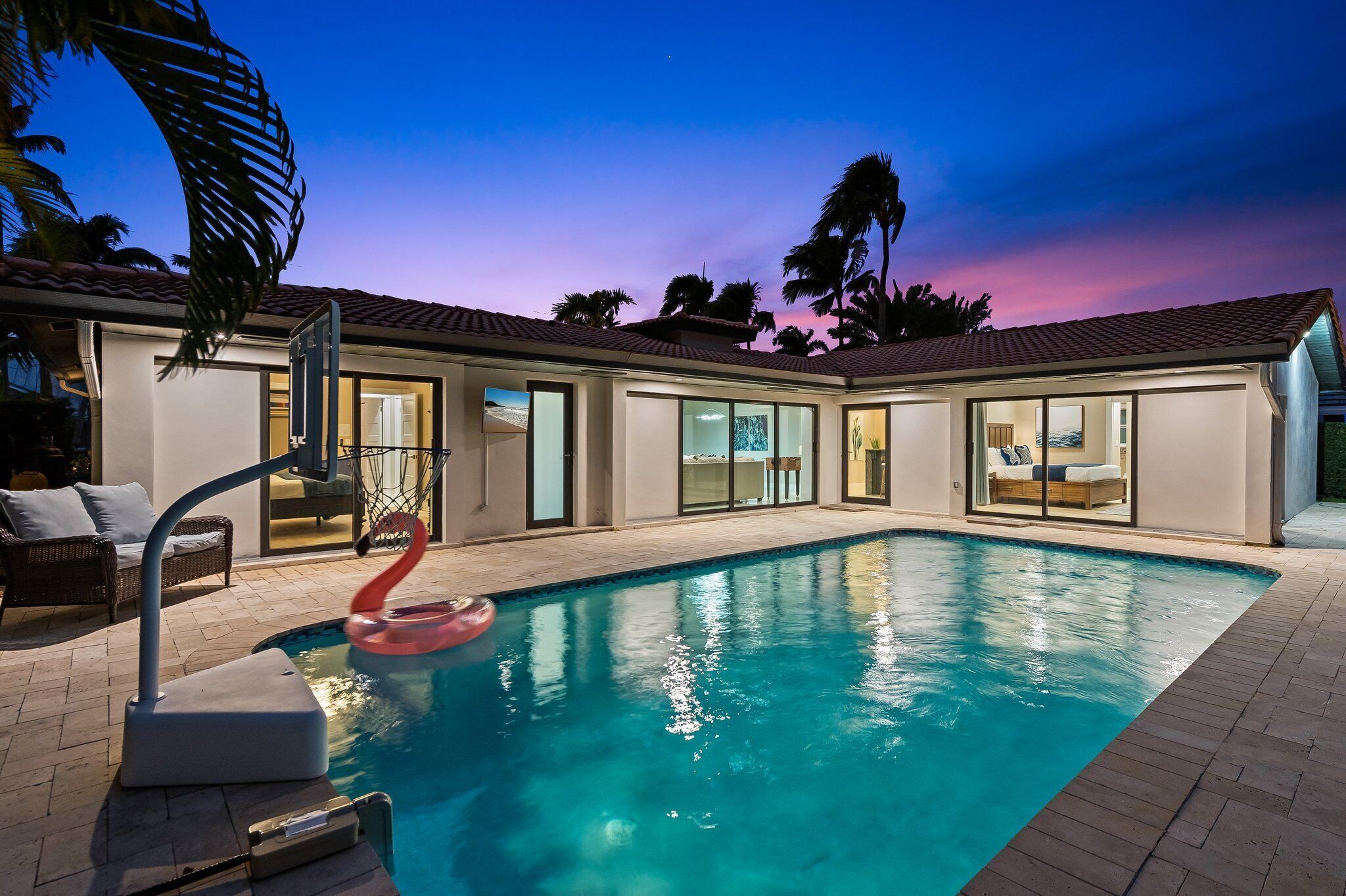 A heated pool