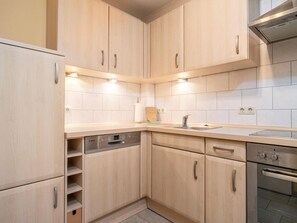 Fridge, oven, stovetop, dishwasher