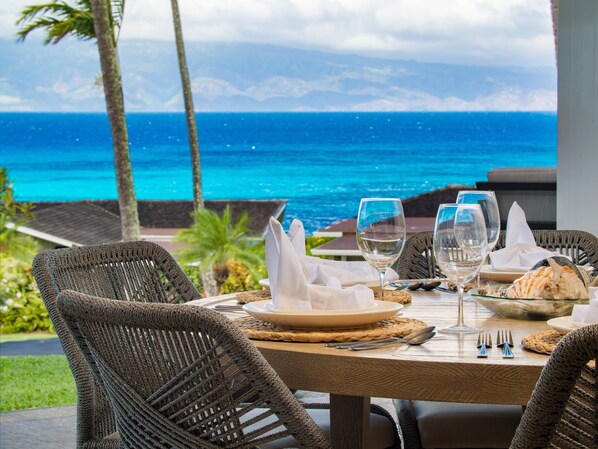 Outdoor dining - Exclusive Oceanfront Access at Alaeloa #3 (Lahaina)