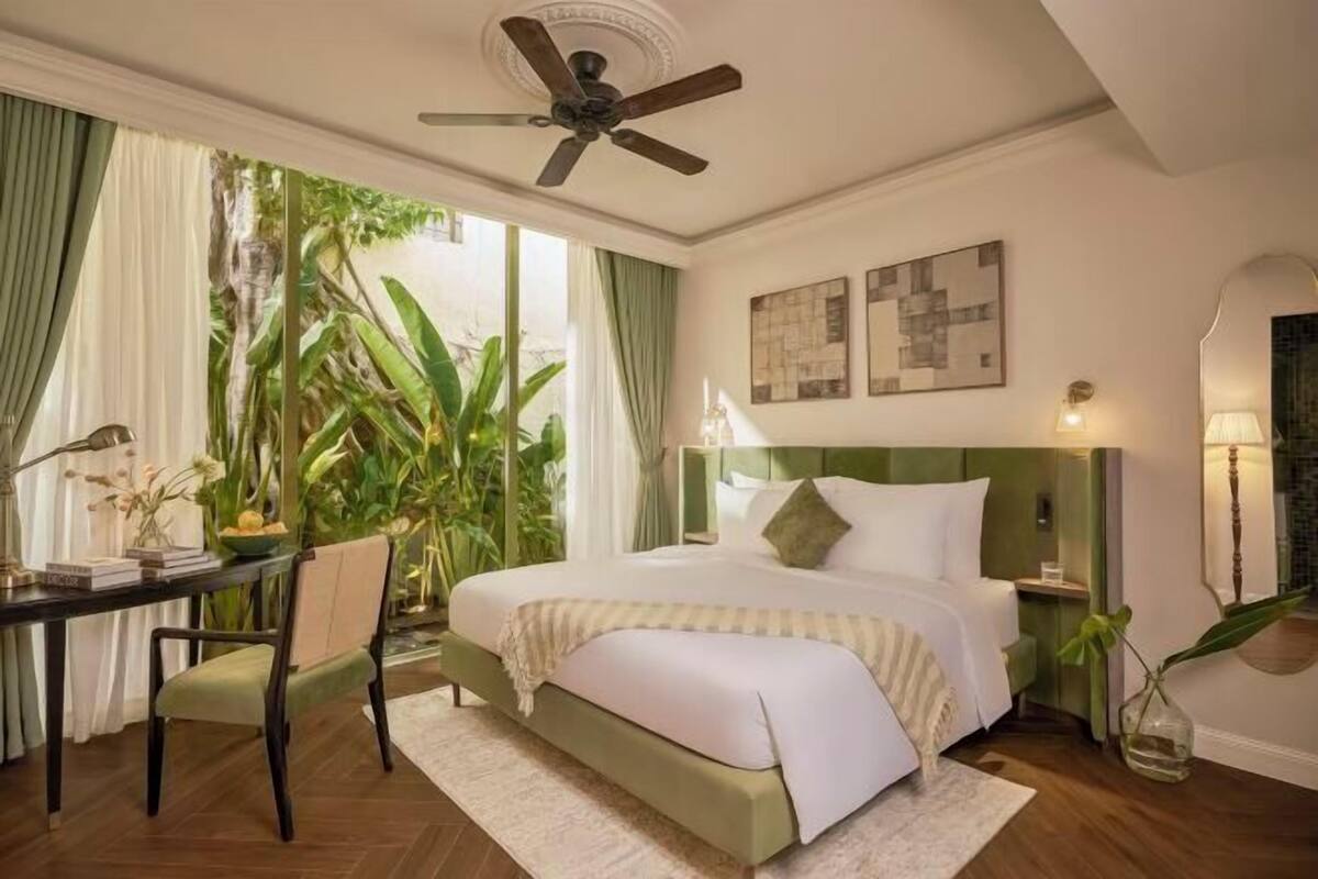 1 slaapkamer, een kluis op de kamer, verduisterende gordijnen