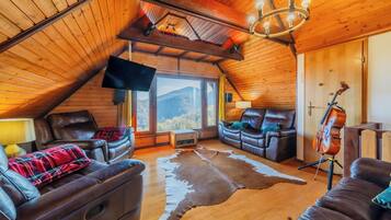 TV, fireplace, stereo