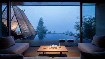 Familien-Vierbettzimmer, 2 Schlafzimmer, Terrasse, Bergblick | Blick auf die Berge