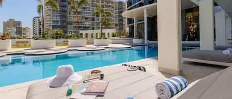 Indoor pool, a heated pool