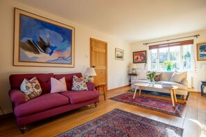 Télévision, cheminée, livres